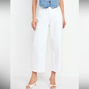 Old Navy Extra High-Waisted Wide Leg Crop Jeans, New with Tags